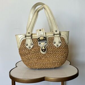 Michael Kors Straw Pleather Handbag